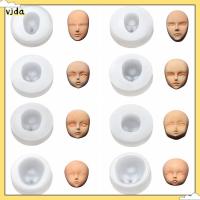 VJDA DIY รุ่น Q ตกแต่งเค้ก แม่พิมพ์ซิลิโคนใบหน้าเด็ก แม่พิมพ์ใบหน้า 3 มิติ Clay Head Sculpey อุปกรณ์ดัดแปลงตุ๊กตา