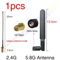 Eoth 2.4Ghz เสาอากาศ Wifi Pbx 2.4Ghz 5.8Ghz 8dbi Rg178 5.8G หัวต่อตัวผู้ Iot Dual เสาอากาศ Sma 2.4 21Cm Fi Wi