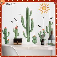 BUSH ถอดออกได้ สติ๊กเกอร์ติดผนัง Boho Cactus ลอกและติด ศิลปะการตกแต่ง ทรอปิคอล cacti ห้องนั่งเล่นในห้องนั่งเล่น