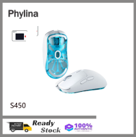 PHYLINA S450 Wireless Gaming Mouse 56g Lightweight 2.4G USB-C Wired PAW3395 Rechargeable 6 Programmable Buttons for SCGO/LOL/CF