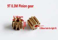 9T 1.02mm hole 0.3M 0.98mmtight Loose fit pinion gear M0.3 for 1.0mm shaft for micro helicopters-final1