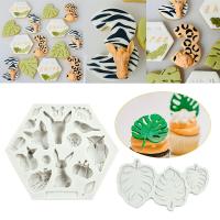 3D Forest Lion Bull Animal Silicone Mold Turtle Leaves Fondant Biscuit Stamp Mould Kids Jungle Birthday Party Baking Cake Decor Bread  Cake Cookie Acc