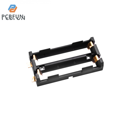 pcbfun 18650ที่ยึดแบตเตอรี่แพทช์เดี่ยว/คู่/สาม/แท่นชาร์จแบตเตอรี่4อัน SMT 18650กล่องเก็บของตัวหนีบแบตเตอร์รี่ด้วยหมุดสีบรอนซ์