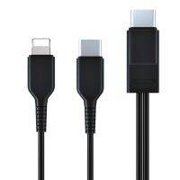 【มันฝรั่งดิจิตอล】 USB C ถึง Type C + สายตัวแยกให้แสงสว่าง,USB C ถึง Type C และ Charing ให้แสงสว่าง