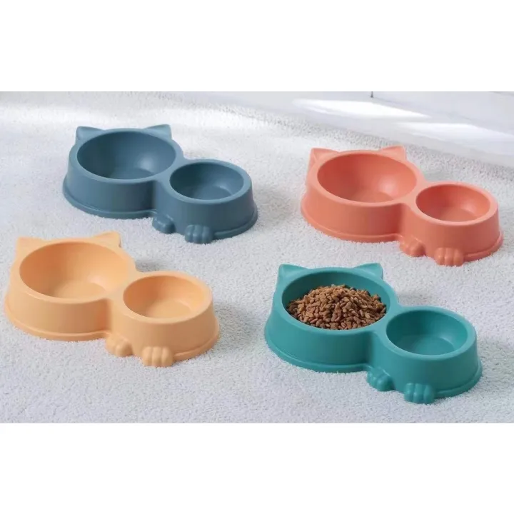 Dog Cat Bowls Travel Footprint Feeding Feeder Water Plastic Bowl For ...