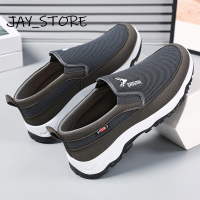 JAY_STORE  รองเท้าผ้าใบผู้ชาย รองเท้ากีฬาผช รองเท้าแฟชั่นผู้ชาย ใส่สบาย 2023ใหม่ XYD2390QBG 37Z230912