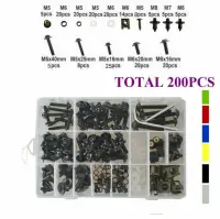 Motorcycle Accessories 200x Fairing Body Bolts Kit Screws Clip For Kawasaki ER6N All Year