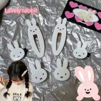 Japanese Summer Plastic White Rabbit Bunny Hair Clips For Girl Children Cute Kawaii Fairy Sweet Hairpin Fashion Accessories