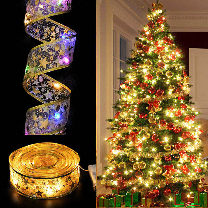 Christmas Tree Ornaments Ribbon Lights For Christmas Tree Decoration 13