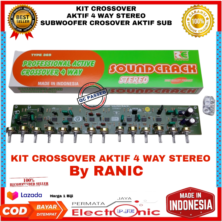KIT CROSSOVER AKTIF 4 WAY STEREO SUBWOOFER CROSOVER KROSOVER AKTIF SUB