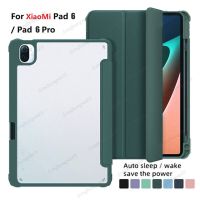 Xiaomi Mi Pad 6 / 6 Pro 11.0 "เคสสำหรับ Xiaomi Xiaomi Mi Pad 5 Pro 11" เคสแท็บเล็ตอัจฉริยะใสมีขาตั้งแผ่น10.61สีแดงพร้อมกระเป๋าใส่ของดินสอ