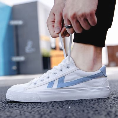 🏅 Spring and summer canvas shoes mens Korean version of the trendy all-match sneakers student low top cloth shoes mens casual white shoes mens