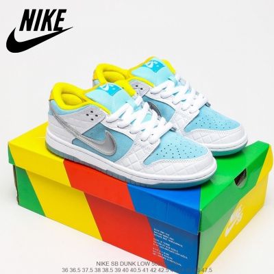 [HOT]✅ Duk SB- Low Silver Blue Lingge Silver Ice Blue Sports Sneakers Skateboard Shoes