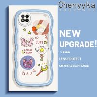 เคส Chenyyyka สำหรับ Xiaomi Redmi 9C NFC Redmi 8 9A 10C ดีไซน์ใหม่เดือนกะลาสีน่ารักสีสันสดใสขอบเคสโทรศัพท์แบบใสซิลิโคนนิ่มที่สร้างสรรค์กันกระแทกป้องกันเลนส์กล้องเคสโปร่งใส