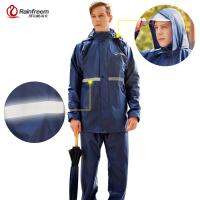 Rainfreem Raincoat Suit Impermeable Women/Men Hooded Motorcycle Poncho S 6XL Hiking Fishing Rain Gear