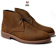 Giày cao cổ nam Chukka Boots MAD Shoes Brown da bò sáp ngựa điên cao cấp