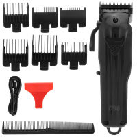 VGR All Black Electric Hair Clipper Hair Cut Maching Wireless Trimmer Men Professional Clipper Machine Rechargeable Hair Barber