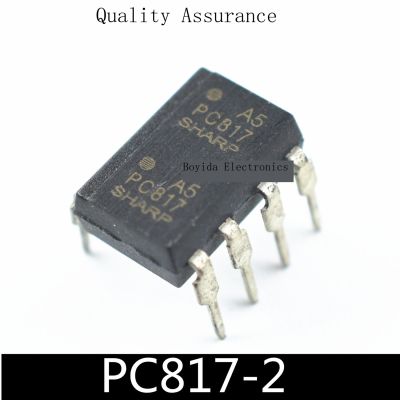 10ชิ้นในบรรทัดวงจรรวม Optocoupler PC817-2 PC827 DIP-8จุดเดิม
