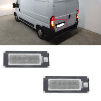 2PCS LED ใบอนุญาตจำนวนแผ่นโคมไฟสำหรับ Fiat Ducato Bus Kasten 2006 2007 2008 2009 2010 2012 2013 2014 2015 Citroen Jumper