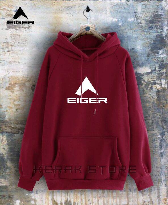 EIGER Jaket Hoodie Care Warna Hitam Army. Sweater Murah Pria Distro ...