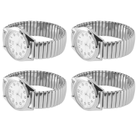 4X Big Numbers Stretchy Steel Men Lady Sports Wrist Watch 1.4 inch