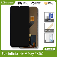 จอแอลซีดีสำหรับ Infinix Smart 5 Hot 9 Play X680 Hot 10 Play 11 X688C X688B Hot 9 X655 X657 Tecno Spark 6 Go หน้าจอสัมผัส LCD ประกอบดิจิไทเซอร์