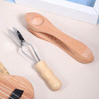 NICERIO 2 pcs musical spoons wood musical spoons clappers กับ metal musical spoons เครื่องดนตรีพื้นบ้าน