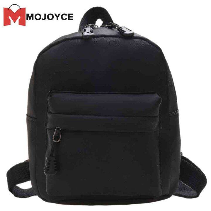 MOJOYCE Mini Pure Nylon Zipper Tophandle Backpack Student School