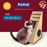 Kanimal ที่ฝนเล็บแมว ของเล่นลับเล็บแมว รุ่นสามเหลี่ยมรางบอล ลับเล็บแมว  Giant Circus 60*25*36 cm