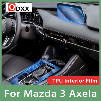 LHD RHD สำหรับ Mazda 3 Axela 2014-2021 2020ภายในรถคอนโซลกลางโปร่งใส TPU ป้องกันฟิล์ม Anti-Scratch อุปกรณ์เสริม
