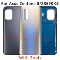 Original New Back ปลอกสำหรับ Asus Zenfone 8 ZS590KS ตัวเรือนด้านหลังฝาหลังปิดโทรศัพท์ประตูด้านหลังสำหรับ ASUS ZS590KS ฝาหลังปิดโทรศัพท์ชิ้นส่วนอะไหล่ LHG3764