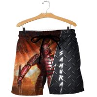 Men Shorts Japanese Sakura Samurai 3D Graphics Printed Men Summer Fashion Sports Shorts Hip Hop Harajuku Beach Sweatpants