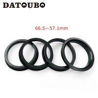 DATOUBO 4 pcs black plastic material car wheel 66.5 -57.1 mm centric rings,car accessories.66.5 to 57.1mm hub rings Retail price