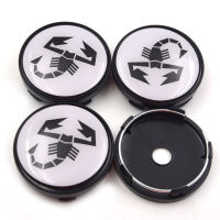 4pcs 60mm Abarth Scorpions 500 Logo SUV Wheel Center Cap Rim Hole Hubs Car Styling Emblem Badge Auto Dust-Proof Cover Hubcap