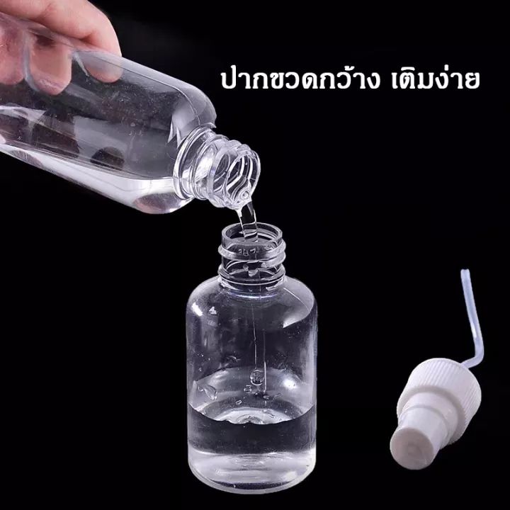 ขวดสเปรย์พลาสติกใส-แบบพกพา-ขนาด-50ml-30ml-100ml-ขวดสเปรย์เปล่า-ขวดสเปรย์ใส-ขวดสเปรย์พลาสติก-ขวดสเปรย์-ขวดสเปรย์พลาสติก-plastic-round-spray-bottle