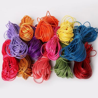 HOT LOZKLHWKLGHWH 576[HOT W] 1มม. 1.5มม. 2มม. Multicolor Waxed Cotton Cord Waxed Thread String สายคล้องคอสร้อยคอเชือกสำหรับเครื่องประดับทำสร้อยข้อมือ DIY