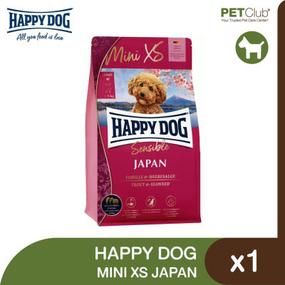 [PETClub] Happy Dog Mini XS Japan - อาหารสุนัขพันธุ์เล็ก ไม่เกิน 5 กก. สูตรไก่กับปลาเทราท์และสาหร่าย 2 ขนาด [300g. 1.3kg.]