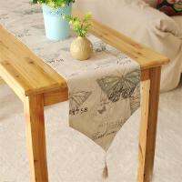 BZ395 British Foreign foot of the bed a Mediterranean table flag textile factory outlets soft linen table runner