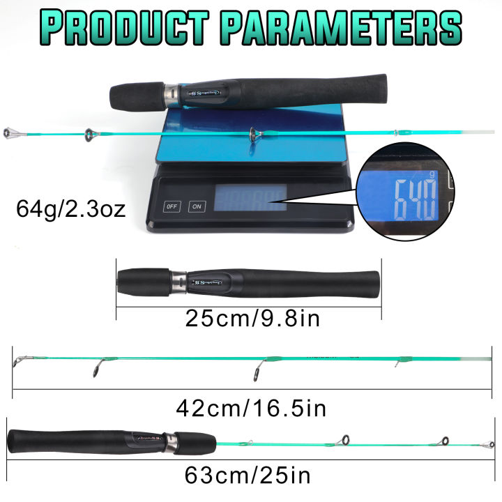 sougayilangsougayilang-เบ็ดตกปลาน้ำแข็ง2ส่วนเบ็ดตกปลา-joran-pancing-น่ารักขนาดเล็กคาร์บอนกระเป๋าเรือเบ็ดกล้องส่องทางไกลเบ็ดตกปลาม้วนรอกตกปลาอุปกรณ์รอกตกปลา