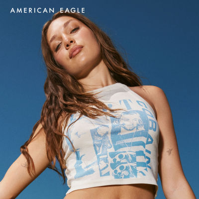 American Eagle High-Neck Kurt Cobain Graphic Tank Top เสื้อกล้าม ผู้หญิง กราฟฟิค (NWTT 036-5695-100)