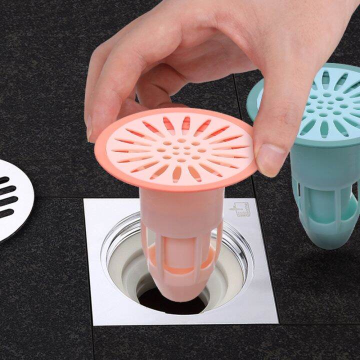 shower-drain-stopper-floor-deodorant-core-sink-strainer-filter-hair-trap-plug-toilet-sewer-cover