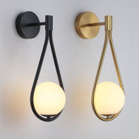 Led Wall Lamp Nordic Minimalist Interior Wall Light Glass Living Room Aisle Corridor Staircase Lighting Bedroom Bedside Lamp