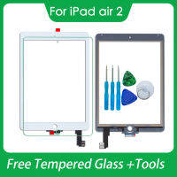 Untuk Air 2หน้าจอสัมผัส Digitizer กระจก dengan Kabel Flex A1567 A1566 Alat Percuma dengan Kaca Tempered