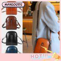 MAXG สีทึบทึบ กระเป๋าสะพายไหล่ Crossbody หนังพียู สีแดงสีขาว กระเป๋าถือแบบถือ การออกแบบใหม่ มินิมินิ กระเป๋าใส่โทรศัพท์ ผู้หญิงผู้หญิงผู้หญิง