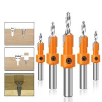 8/10mm Shank HSS Woodworking Countersink Router Bit Set Screw Extractor Remon Demolition for Wood Milling Cutter Drill Bits Tool