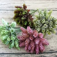 【DT】 hot  30Pcs/Bundle Fake Green Plant Cheap Artificial Plastic Flowers for Home Table Decorative Wedding Christmas Diy Candy Gift Box