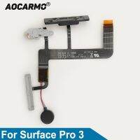 Aocarmo ส่วนซ่อมสายเคเบิ้ลดิ้นช่องเสียบหูฟังสำหรับ Surface Pro 3 Pro3เปิด/ปิดที่ปรับเสียงขึ้นลง