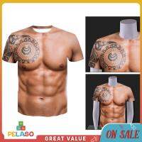 Pelaso 3D เครื่องพิมพ์ภาพกราฟิกดิจิตอลเสื้อเชิ้ตแขนสั้นสำหรับผู้ชายฮาโลวีน XXL