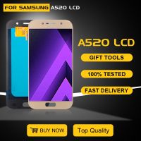 【CW】 Amoled A520 Display For Samsung Galaxy A5 2017 lcd Touch Panel Screen Digitizer A520M A520F Assembly With Frame