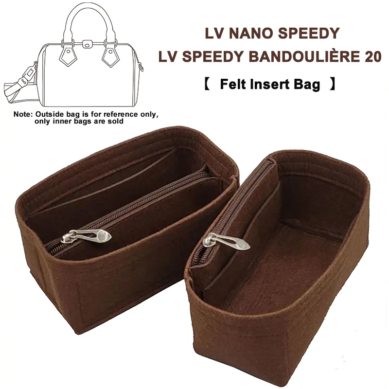 Bag Organizer for LV Nano Speedy Bag - Premium Felt (Handmade/20 Colors)